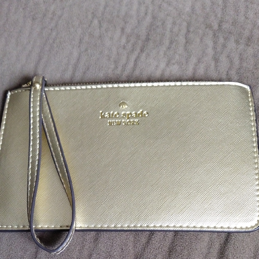 Kate Spade Metallic Gold Wristlet